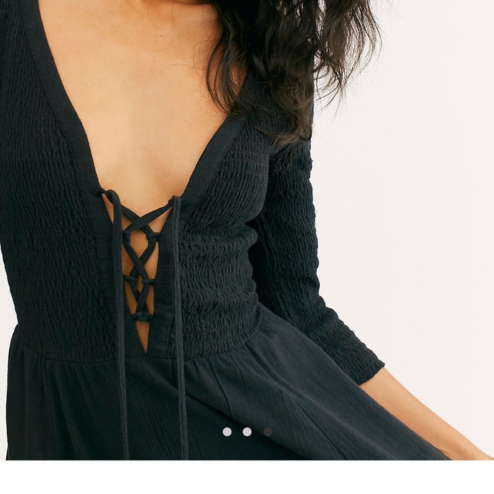 Free people perfect solution maxi dress black medium NWT